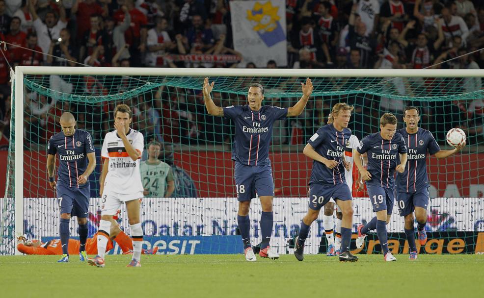 Anche col Psg la storia si ripete: 12/08/2012, il Lorient  abbattuto addirittura da una doppietta. Ap
